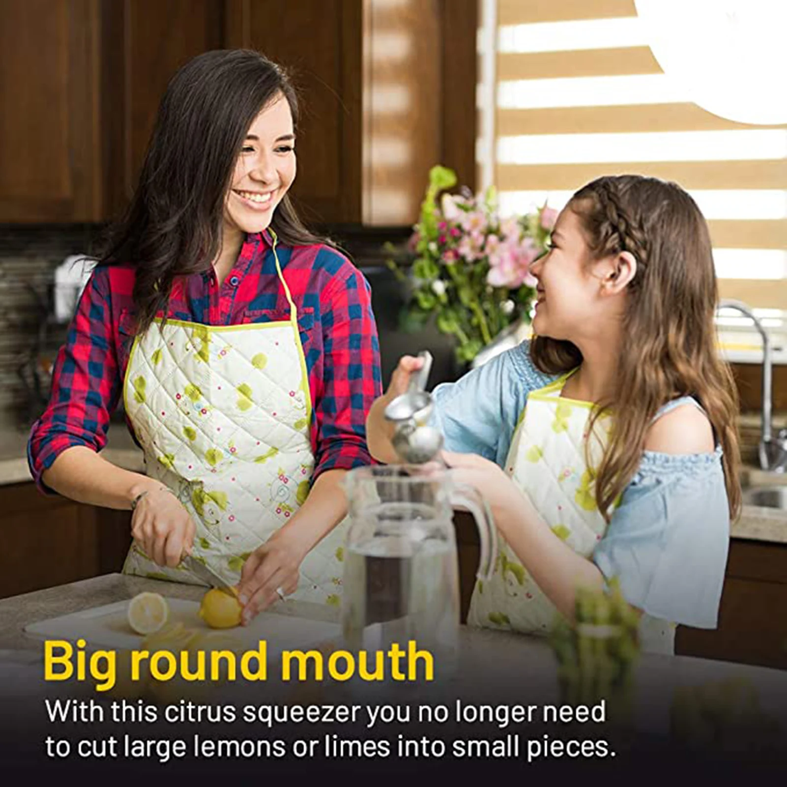 

Lemon Squeezer for Kitchen Stainless Steel Manual Fruit Juicer Orange Juice Fast Handle Press Tool Household LBE