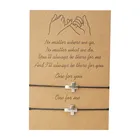 Cmoonry 2 шт.комплект, цвет черный, плетеный браслет для мужчин и женщин