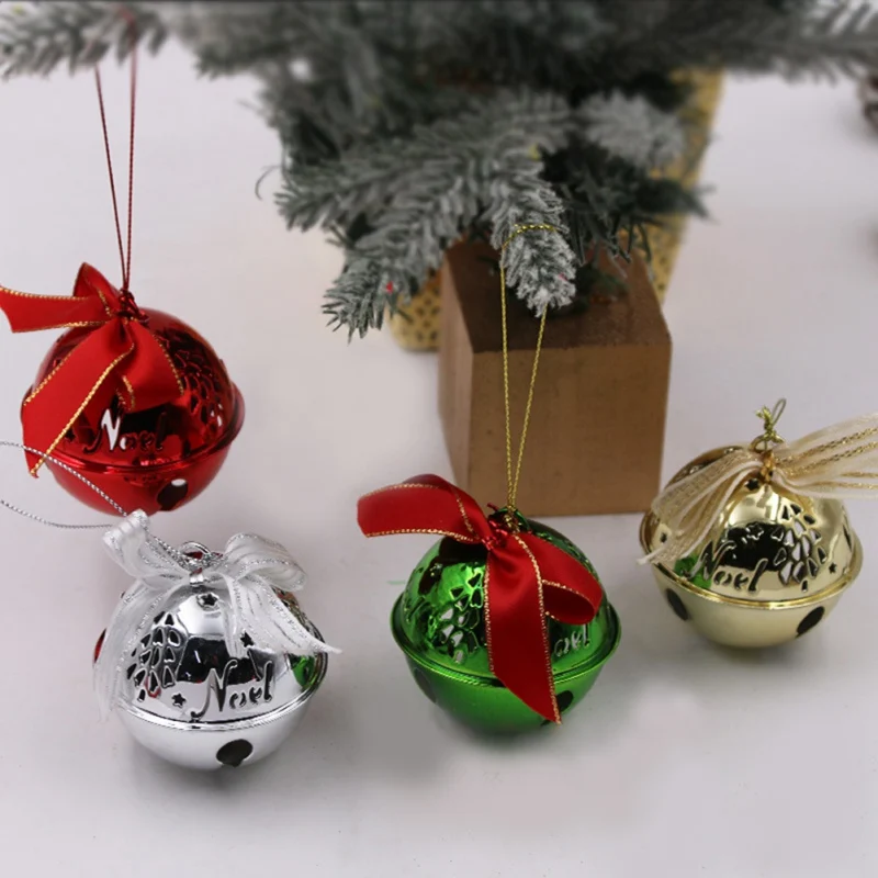 Счастливого Рождества кованого железа Jingle подвеска с бубенчиками рождественские колокольчики подвесные рождественские украшения