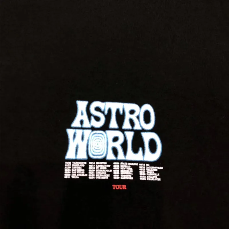 Новая футболка с изображением Трэвиса Скотта ASTROWORLD Вэнь 1:1, Высококачественная футболка с медведем, футболки в стиле хип-хоп, летняя футболка