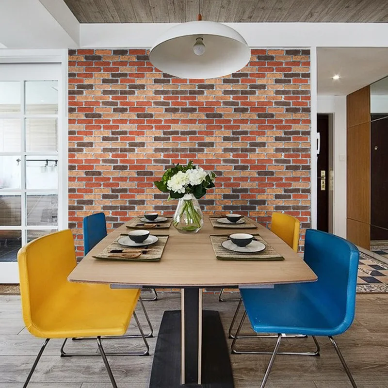 

45cmx10m 3D Brick Wall Sticker Decorations Living Room Waterproof Dormitory Bar House Decoration Habitacion Wallpaper