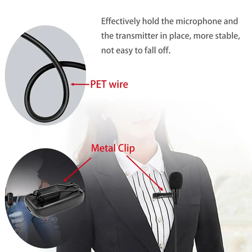 Петличный беспроводной микрофон Savetek UHF петличный записывающее устройство Vlog для