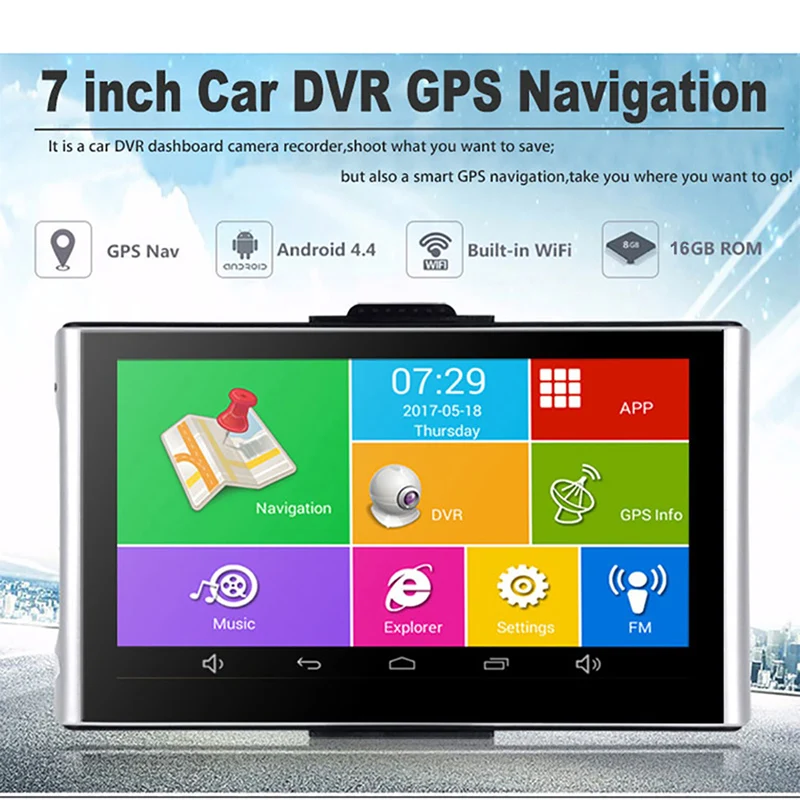 XGODY 7 дюймов Android автомобильный GPS Навигатор 1 ГБ Оперативная память 16 Гб