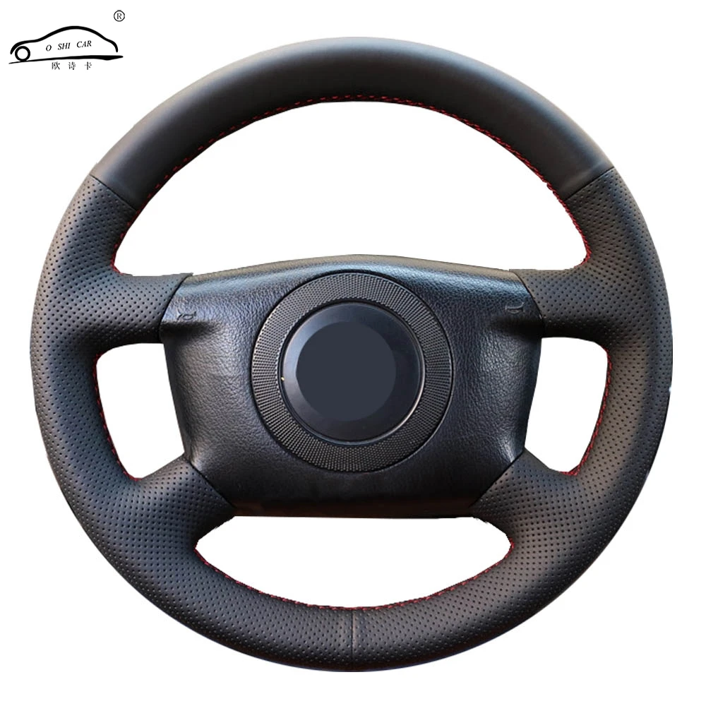 Изготовленный на заказ Чехол рулевого колеса автомобиля из натуральной кожи для