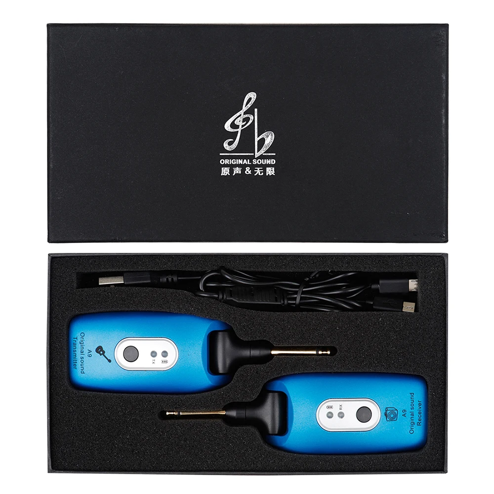 M MBAT UHF Wireless Guitar System Transmitter Receiver Anti-Interference Built-in Rechargeable Musical Instrument Accessories