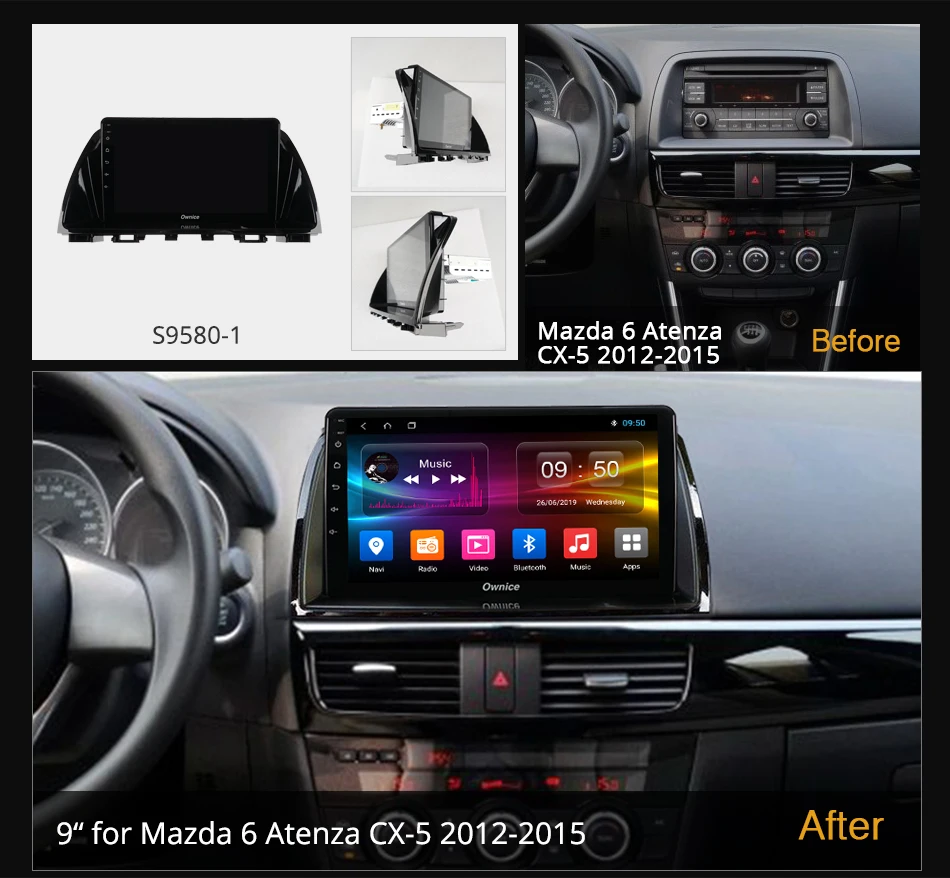 Ownice Android10.0 Автомобильный DVD Радио для Mazda 6 Atenza CX 5 2012 2015 Мультимедиа стерео DSP 4G LTE