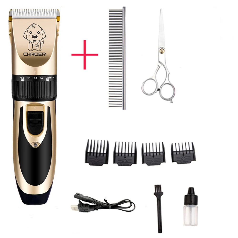 regular kit МАЛОШУМНОЕ Зарядное устройство USB для кошек, домашних животных, триммер для удаления волос, машинка для стрижки кошек, собак, машинка для стрижки волос, электрическая машинка для стрижки домашних животных - Цвет: regular kit