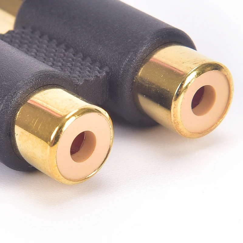 Двойной переходник с двумя головками RCA гнездо-гнездо | Электроника