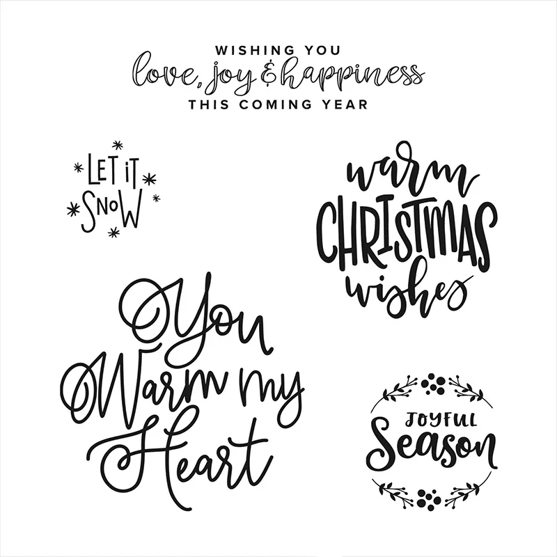 

Merry Christmas Letters Rubber Stamps and Metal Cutting Dies for Scrapbooking Craft Stencil Card Make Album Sheet Decor Template