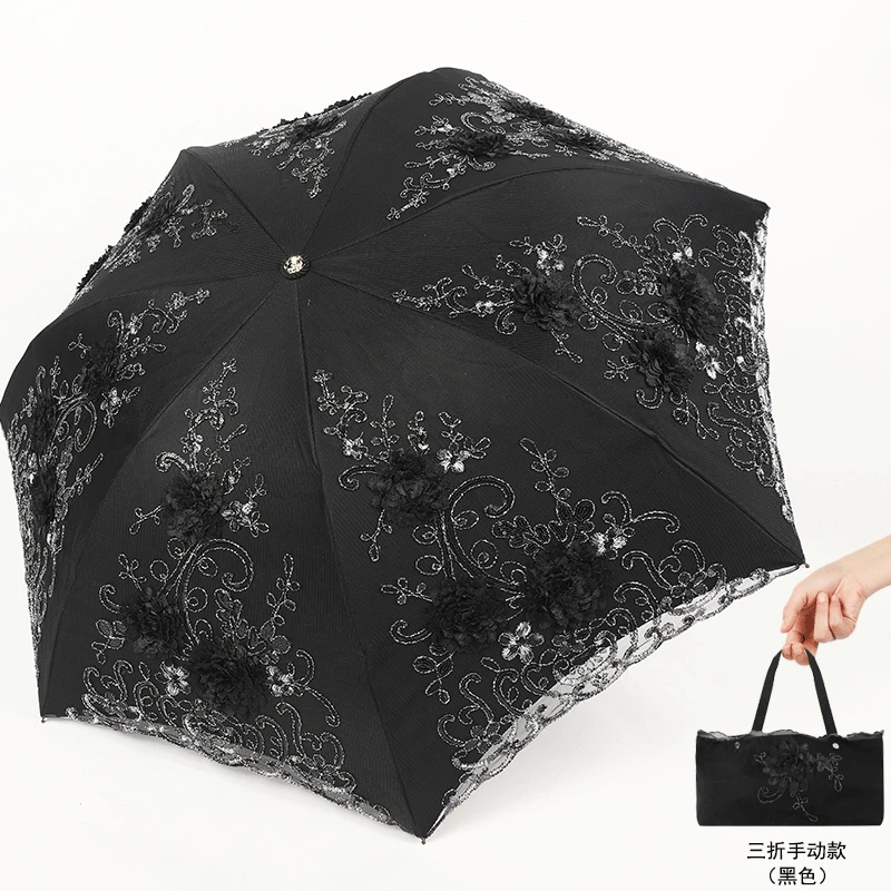 

Lace Sun Umbrella Beach Folding Umbrella Rain Women Luxury Parasols Pocket Ladies Japanese Umbrellas Clear Gift Ideas UPF50+