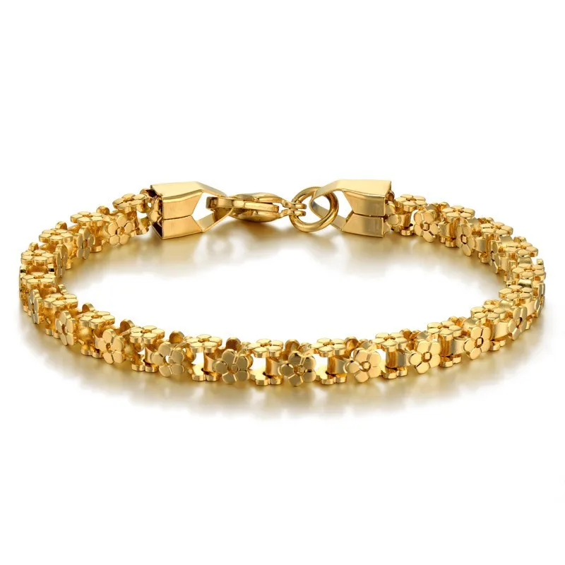 278 Gold Color Модный женский браслет из нержавеющей стали с велосипедной цепью, браслеты для женщин,, золотой цвет, Женские Ювелирные изделия - Окраска металла: 278 Gold Color