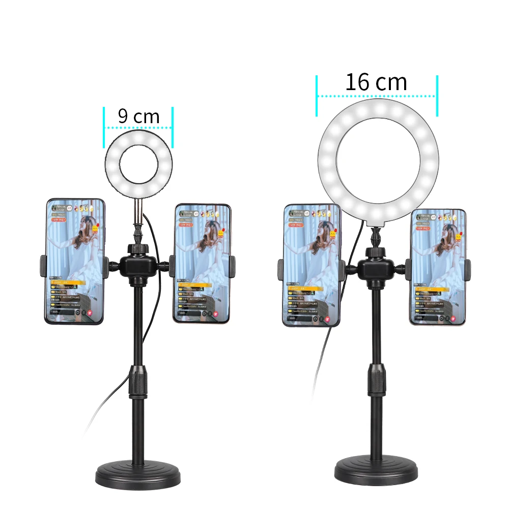 Настольный кольцевой светильник для селфи TKL держатель телефона с микрофоном