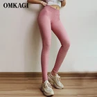 Леггинсы с высокой талией для подтяжки бедер, спортивные Леггинсы с эффектом пуш-ап для фитнеса, тренировок, эластичные сексуальные бесшовные брюки для спортзала и йоги