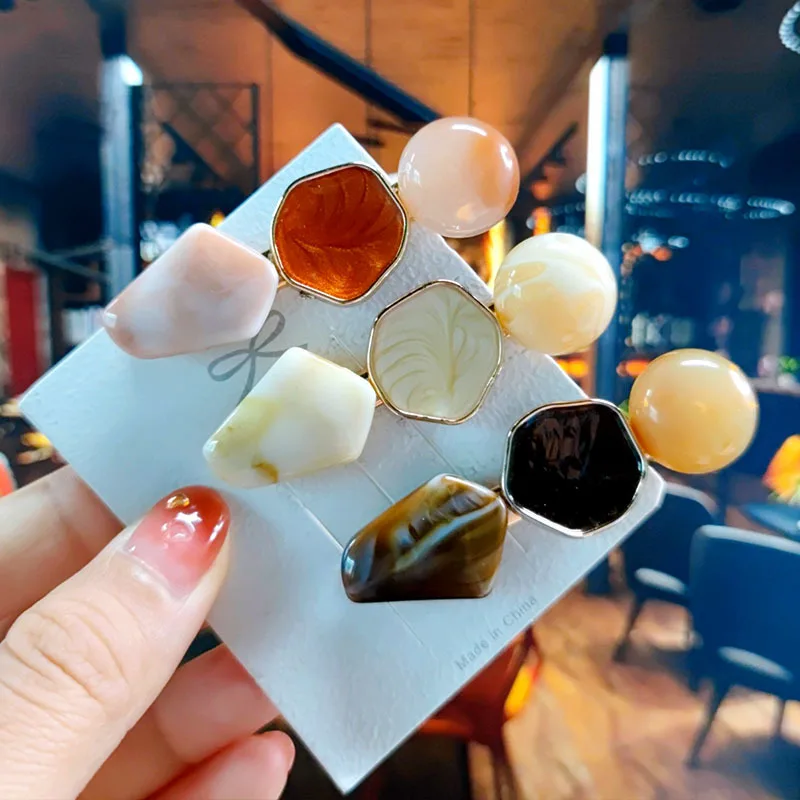 

Women Hairpins Set Simulated Pearl Crystal Barrettes Girl Hair Accessories Fashion Geometric Starfish Flower Hair Clips Jewelry