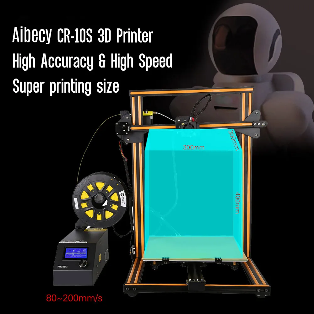 

Creality CR-10S Self-assembly 3D DIY Printer 3D Printers DIY Kit with Aluminum Frame & Filament Detector Includes 200g