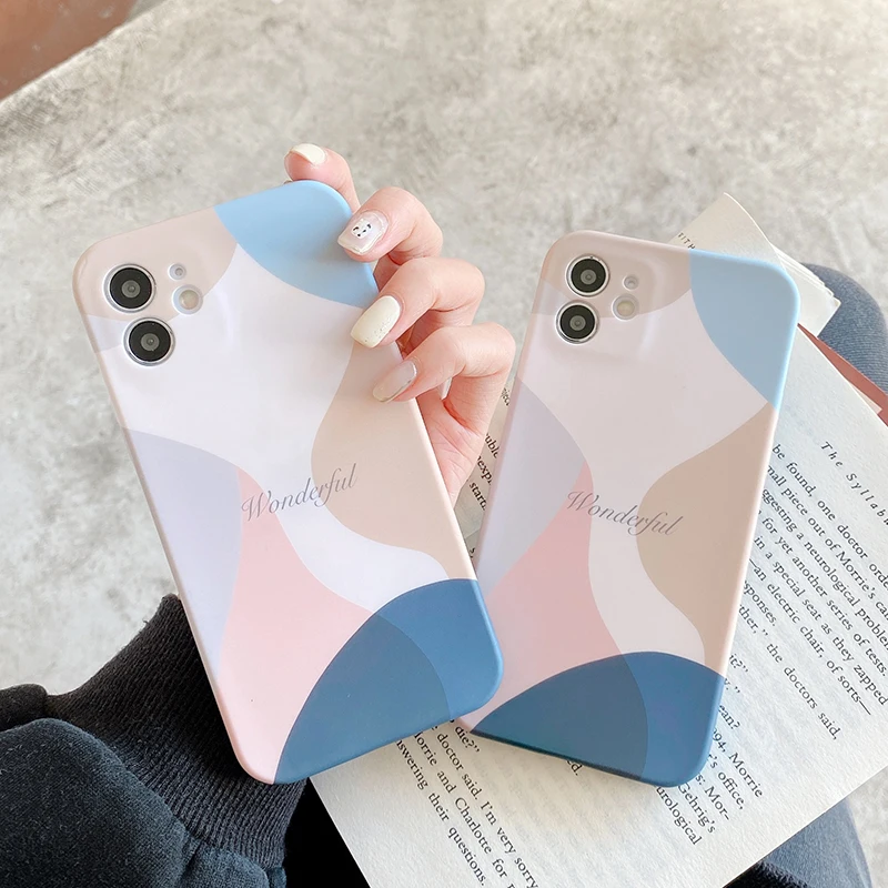 Чехол для телефона в стиле ретро с геометрическим рисунком iPhone 11 12pro Max X XS XR 7 8 Plus