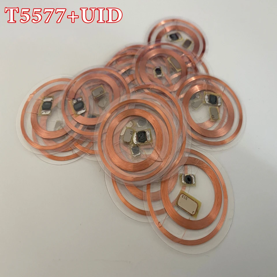 13 56 МГц 125 кГц ID IC записываемые бирки T5577 UID двойная частота прозрачные круглые
