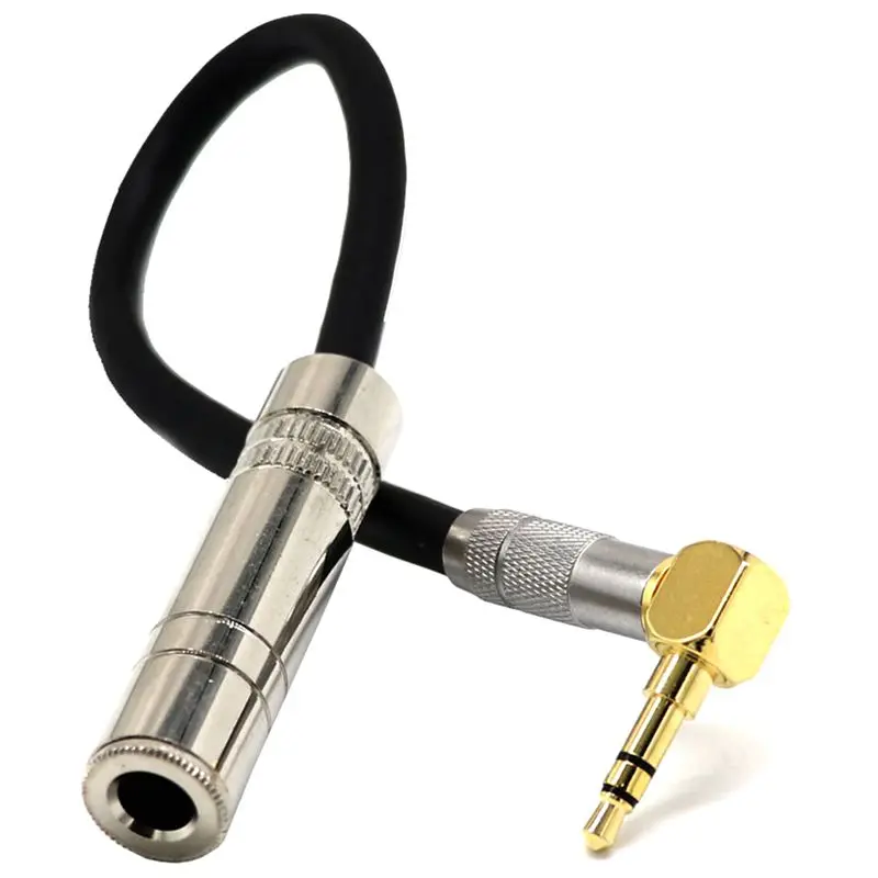 6 35 Женский Моно до 3 5 штекер Jack стерео Hifi микрофон аудио удлинитель короткий 90