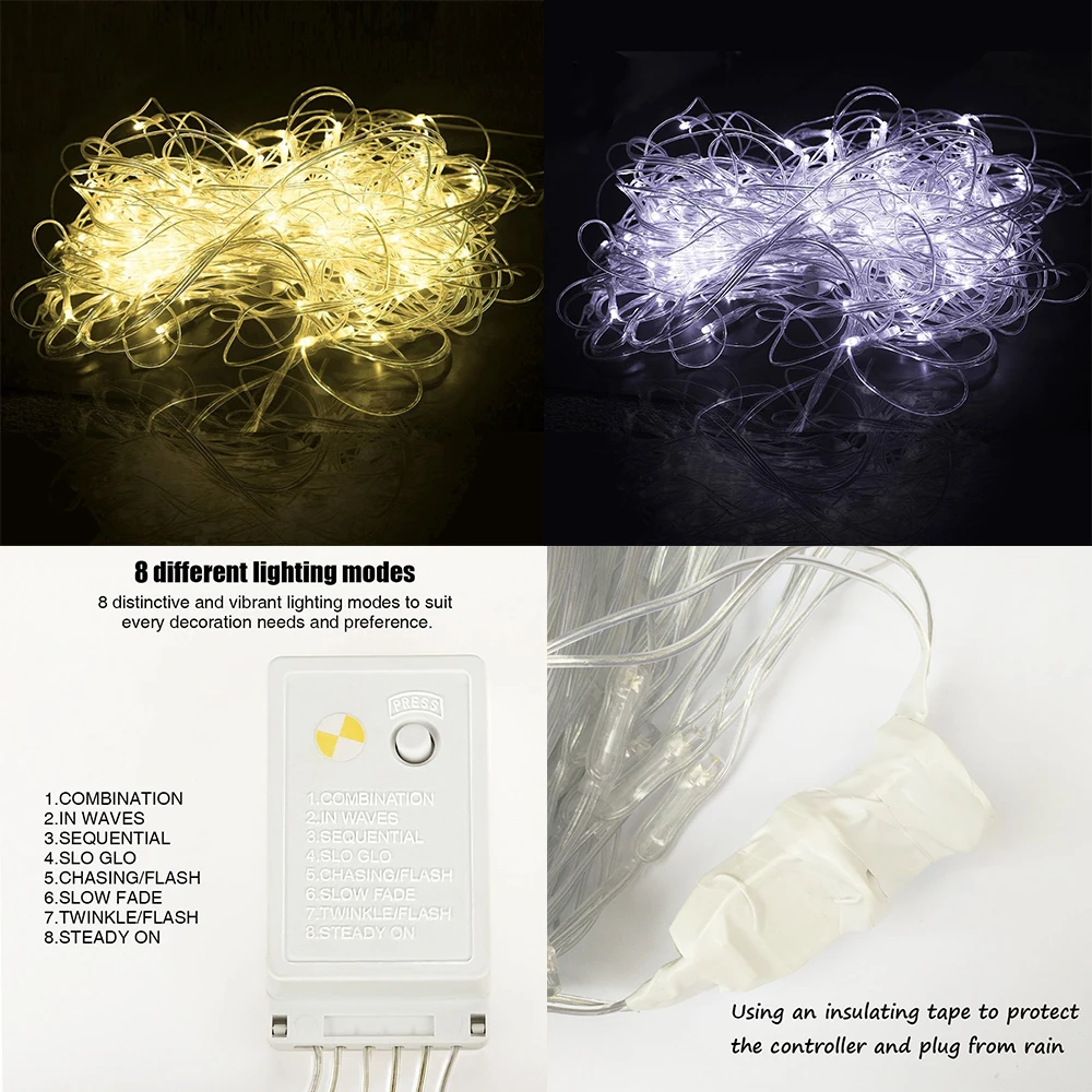 Светодиодный сетчатый светильник s 220 В Свадебный Рождественский сказочный