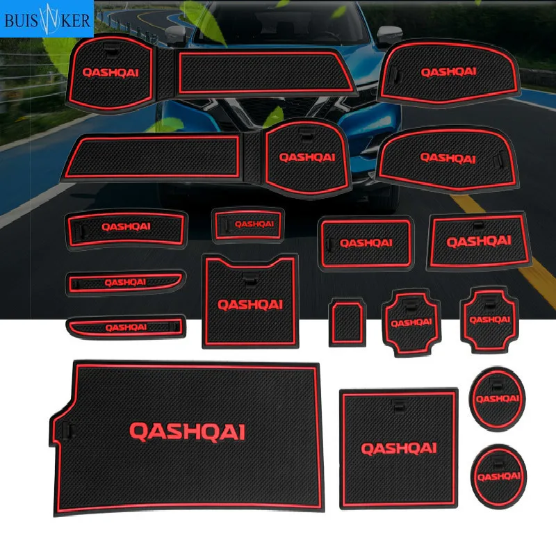 

Non-slip auto Interior door gate pad cup mat for nissan qashqai j11 2019,18pcs/lot,car accessories