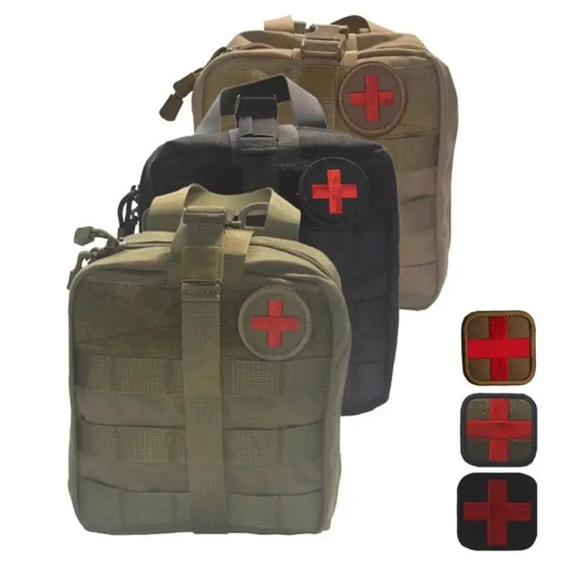 

Outdoor Utility Tactical Pouch Mini Medical First Aid Pouch MOLLE System Bag with First Aid Patch Emergency Survival Kit