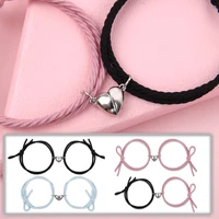 fashion simple couple rubber band knotted hand strap creative personality heart shaped magnetic buckle student hand strap