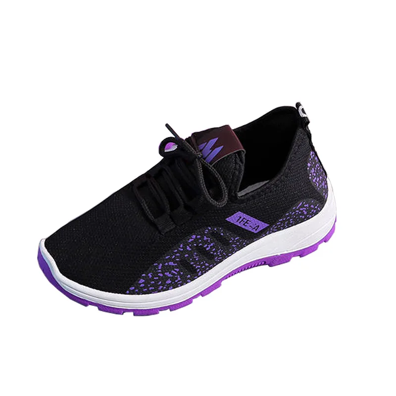 

2019 New Wild Women casual shoes fashion breathable Walking mesh lace up shoes sneakers Women's vulcanized shoes L383