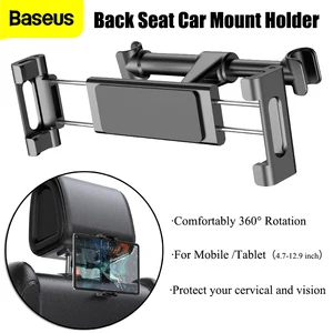 baseus car back seat mount tablet car holder for ipad 4 7 12 9 inch car phone holder auto headrest backseat car holder stand free global shipping