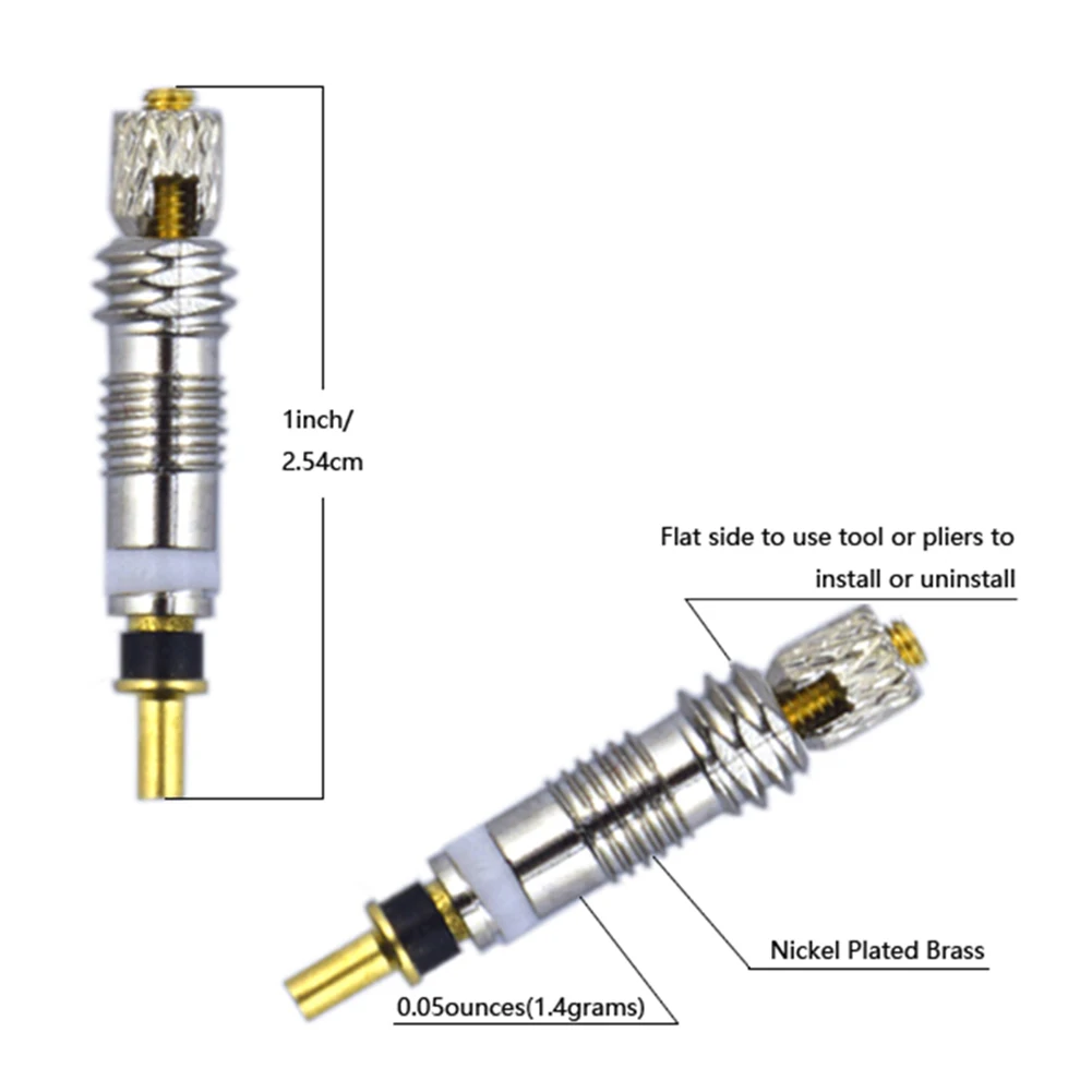 

2/6/12pcs Brass MTB Road Bike Bicycle Presta Valve Cores Valve Core Remover Stem Presta Style Tyre Valve Core