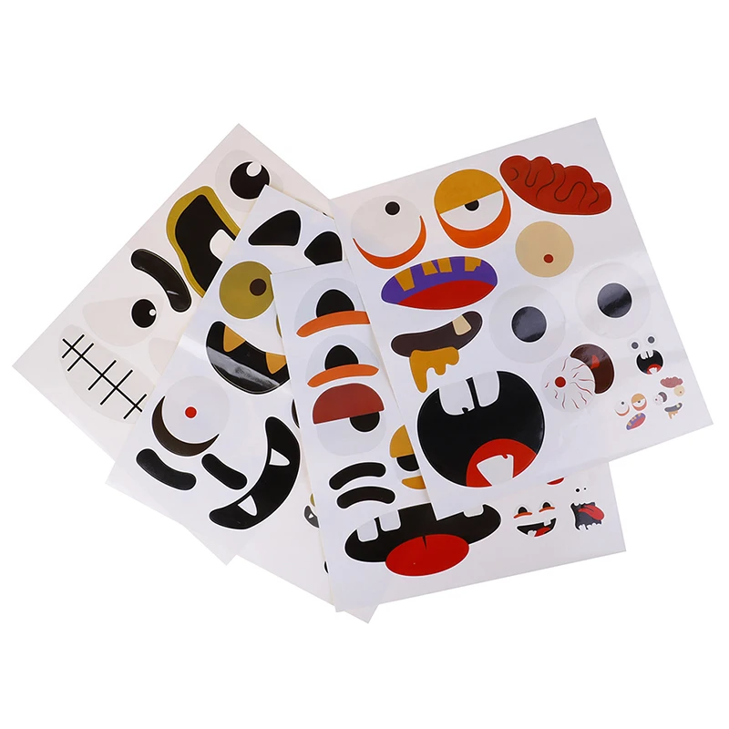 1 шт. забавная тыква на Хэллоуин гримаса наклейка трюк угощение вечерние для