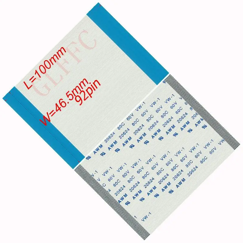0 5 Шаг 84 ~ 92pin 20 500 мм A Тип Гибкий плоский кабель FFC awm 20624 ROHS для TTL LCD DVD