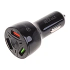 Автомобильное зарядное устройство для прикуривателя, 12 В, USB QC 3,0, быстрая зарядка, 3 USB-разветвителя, универсальный для мобильный телефон, DVR, GPS, MP3.