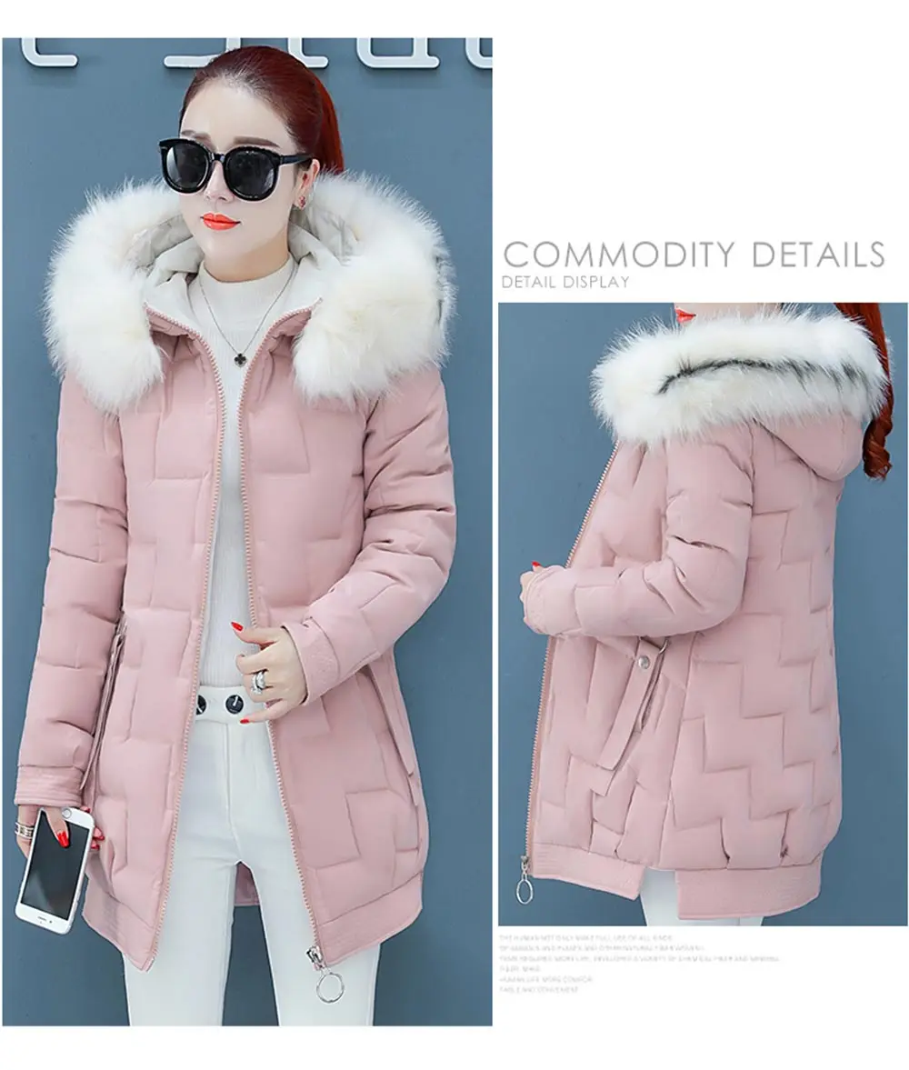 PinkyIsBlack модный легкий мех зимняя куртка для женщин с хлопковой подкладкой теплое толстое Женское зимнее пальто Длинная Парка женская куртка