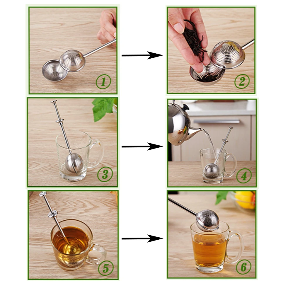 Tea Infuser Sieve Tools For Spice Bags Infusor Stainless Steel Ball Tea Filter Maker Brewing Items Services Teaware Tea Strainer images - 6