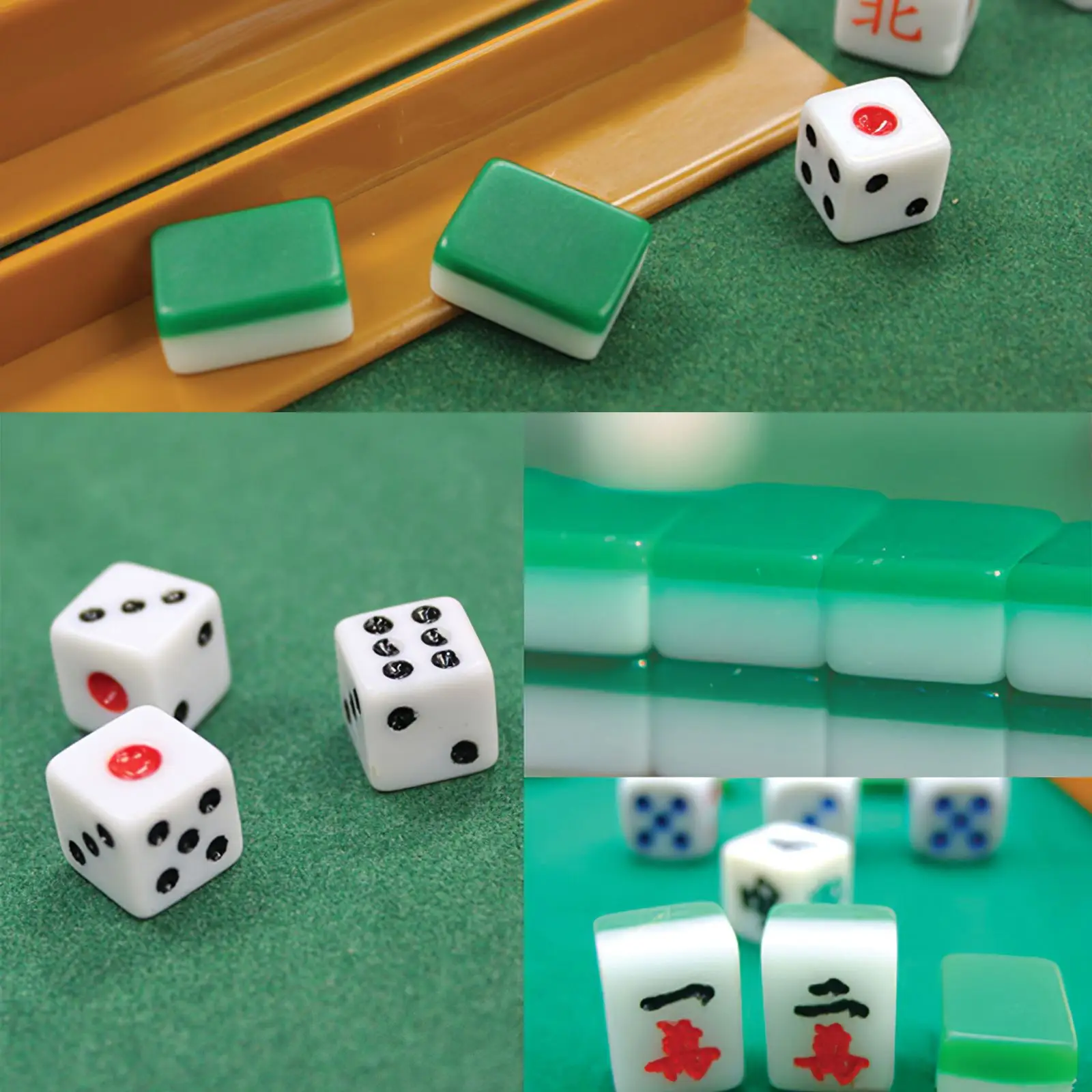 

Portable 144 Mahjong Tiles 2 Substitute Mahjong 4 Dice With A Table Chess Entertainment Trumpet Mahjong Engraved Mahjong