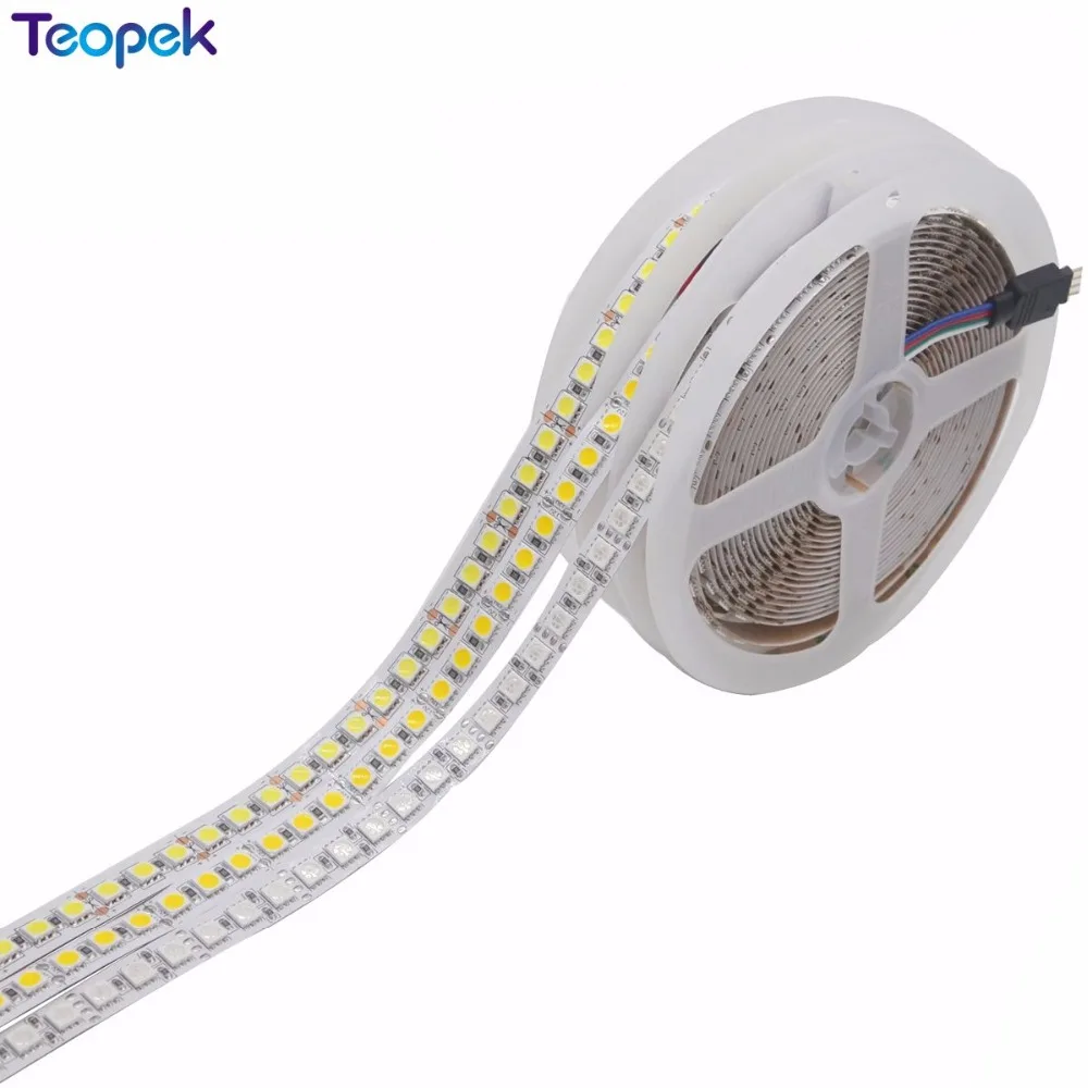 5050 Светодиодная лента 120 светодиодный s/m Однорядный теплый белый/RGB DC12V 5 м 600 светодиодный IP20 IP65 IP67 водонепроницаемый гибкий светодиодный свет