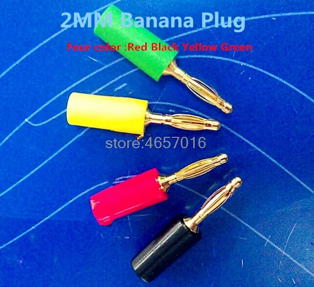 

Хорошее качество 10 шт./лот 2 мм банановый штекер высококачественный медный с позолоченной банановой головкой черный/красный/желтый/зеленый ...