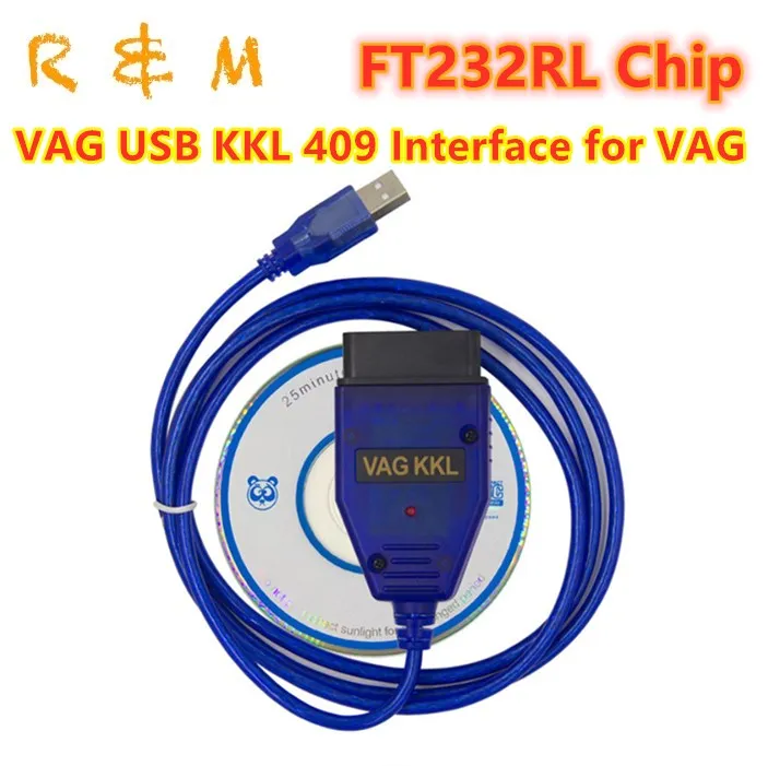 USB кабель FTDI FT232RL KKL 409 1 OBD2 устройство считывания кодов для skoda Seat кабель| |