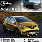Дефлектор губ на бампер для Renault Captur  Samsung QM3, передний спойлер, юбка для TopGear Friends, тюнингобвесполоска