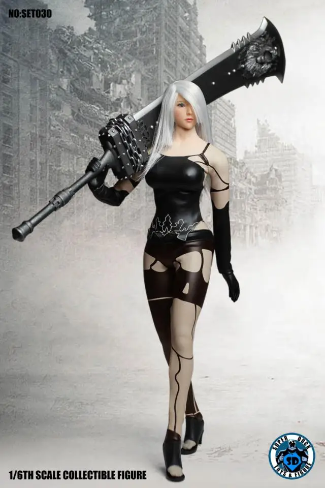 Супер утка SET030 1/6 женский косплей на заказ NieR 2B робот Automata голова лепить тело комплект одежды 1" Сделай сам фигурка