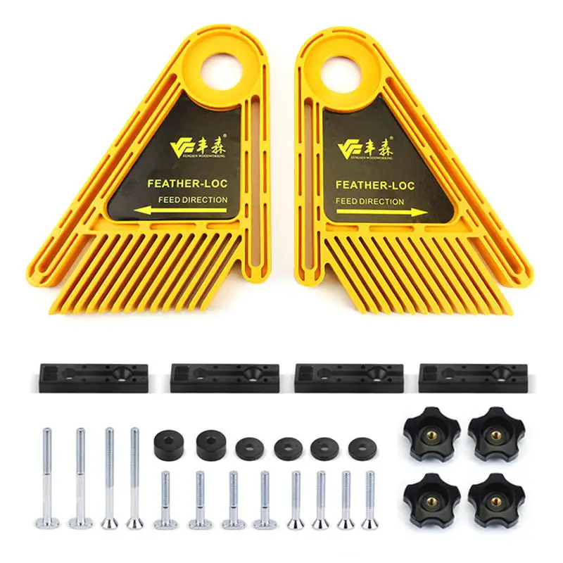 

Drillpro Upgraded Multi-purpose Double Feather Board for Router Table Saws Miter Gauge Slot