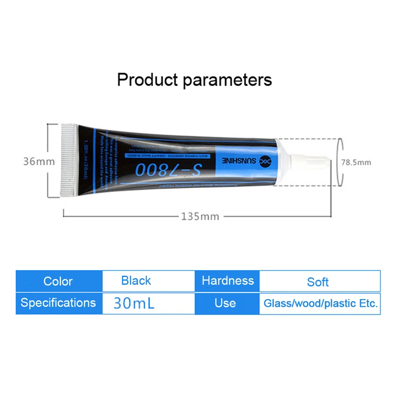 S-7800 30 мл клей для ремонта телефона черный мягкий ЖК-экран липкий обрамленный