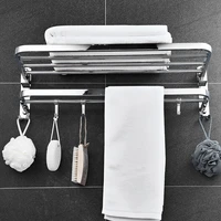 nail free bathroom shelf for towels stainless steel polished bath towel rack holder bathroom organizer with floating shelves