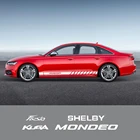 2 шт., виниловые наклейки на дверь автомобиля Ford Fiesta Mondeo Fusion Explorer Escape Shelby Edge Ecosport Kuga Mustang