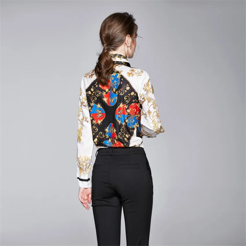 Женская блузка с длинным рукавом модельная винтажная весна 2020|Блузки| |