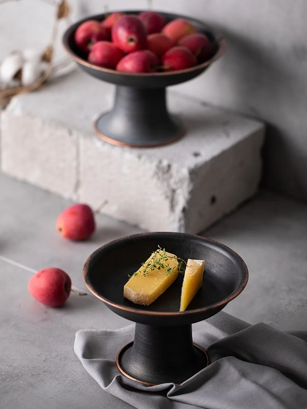 Фруктовая тарелка креативная железная художественная с высокой ногой