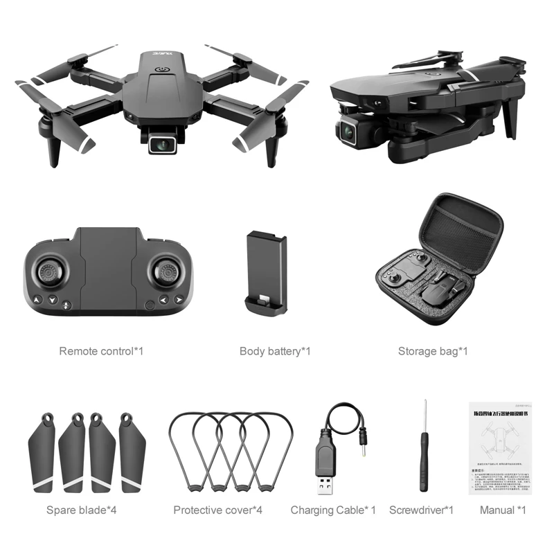 

S68 Pro Mini Drone 4K HD Wide Angle Dual Camera WiFi FPV Drones With Camera RC Quadcopter Height Keep Dron Helicopter Toys