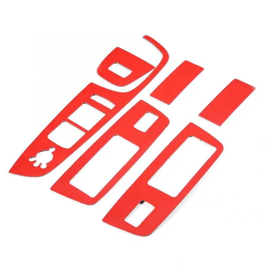 6 шт. декоративные наклейки из углеродного волокна на панель переключателя окон