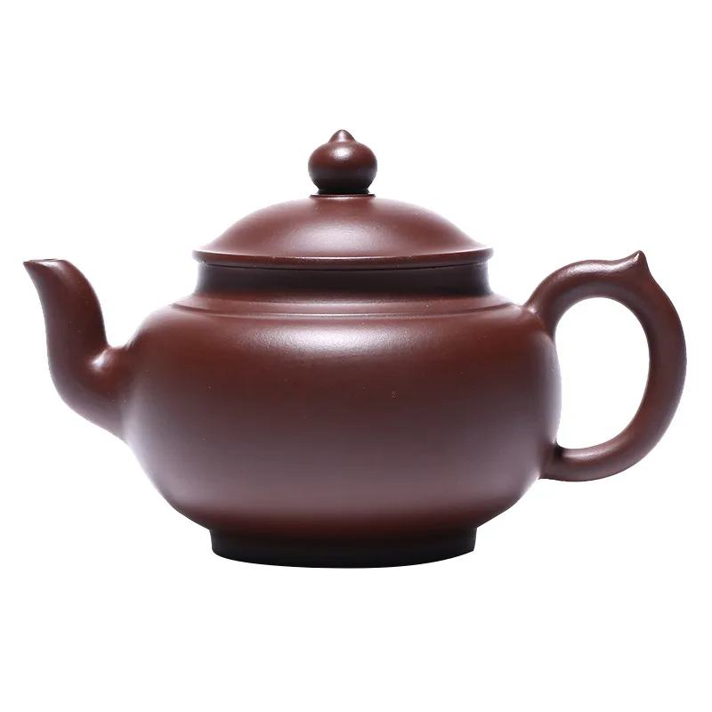 Purple Zhuni Engraved Teapot With Laughing Sakura Zisha Teapot Yixing Handmade Pot Kung-fu Teaware  Purple Clay Drinkware  Puer