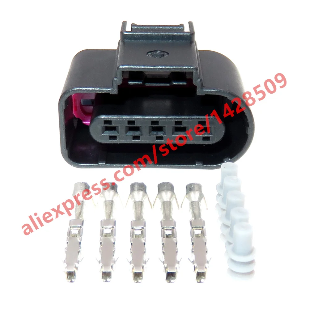

5 Sets 5 Pin Auto Plastic Housing Connector 1.5 Series Electric Wire Harness Waterproof Socket For VW Audi 8K0973705